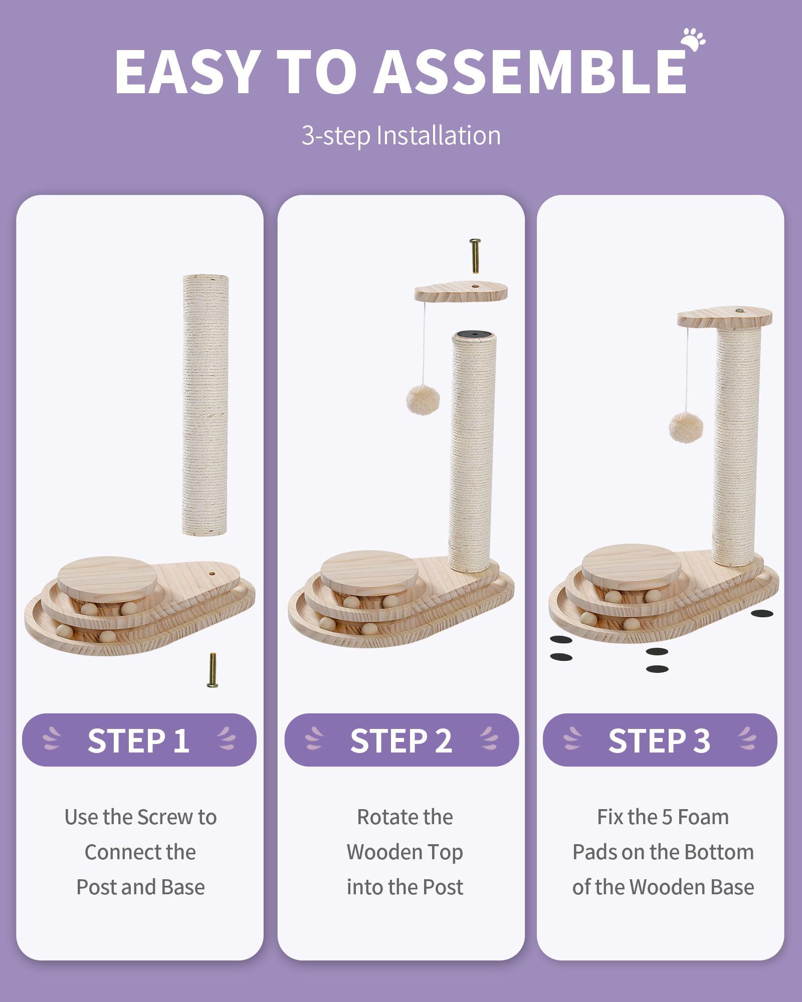 Indoor Cat Soft Scratching Board And Interactive Ball Track Toy Cat Rest And Grooming Supplies